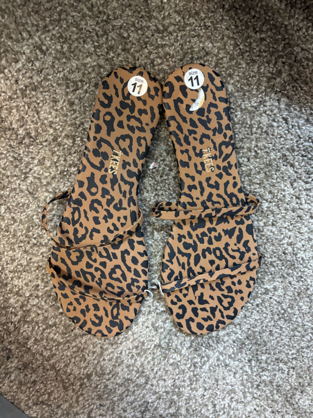 Tkees Gemma Exotic Cheetah Slide Sandals 10 11 NWOT - Picture 4 of 5